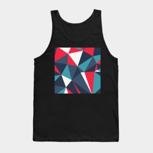 Modern Geometric Red White and Blue Tank Top